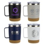 Sapora 12 oz Vacuum Insulated Stainless Steel Mug with Cork Base - Temperature Retention & BPA Free