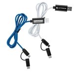 3-in-1 Braided Charging Cable - Multi Device Compatible