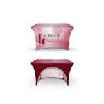 DisplaySplash 4' Stretch Open Back Table Cover - Fire Retardant & Machine Washable