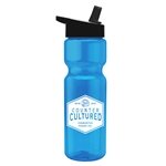 Champion - 28 oz Transparent Bottle with Flip Straw lid