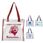 12 W x 12 H x 6 GUSSET -Matterhorn Clear Vinyl Stadium Compliant Tote Bag - Reinforced Handles