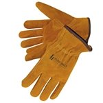 Split Cowhide Driver Gloves - Elastic Back