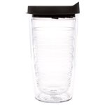 Clear Tumbler with Black (PMS Process Black)Lid