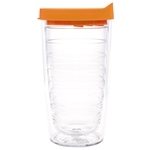 Clear Tumbler with Orange (PMS 1645)Lid
