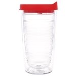 Clear Tumbler with Red (PMS 187)Lid
