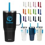 Perka® Portofino 36 oz Double Wall Recycled Stainless Steel Travel Mug - 90% Recycled & Temperature Retention