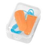 Orange with Blue Cord and Clear Case