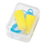 Yellow with Blue Cord and Clear Case