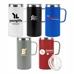 20 oz Double Wall SS Vacuum Tall Camping Mug - 12Hr Cold & 6Hr Hot