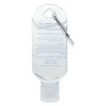 2 Oz. Hand Sanitizer Gel W/ Carabiner - Clear