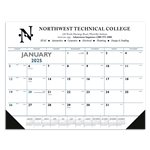 Blue & Black Desk Pad with Vinyl Corners - Grid & Julian Dates