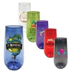 10 oz Plastic Stemless Champagne Flute - Shatterproof & Reusable