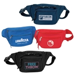 600D Polyester Triple Zipper Fanny Pack - Vinyl Backing