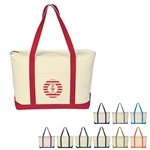 Large Starboard 24 oz. Cotton Canvas Tote Bag - Zippered