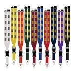Maverick 1 Polyester Lanyard w/ Slide Buckle Release, Silver Metal Oval & Convenience Release