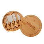 5-Piece Swivel Top Bamboo Cheese Board Set