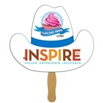 Cowboy Hat Hand Fan Full Color (1 Side) - Paper Products