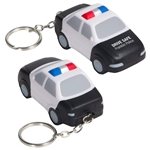 Police Car Key Chain Black/White - Stress Reliever