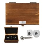 Nicolas 5-Piece Rolling Whiskey Glasses Set - Non-Diluting & Ice Stones