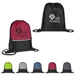 Crosshatch Heather Drawstring Backpack - 22lb Capacity & Water Resistant