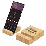 FSC® Bamboo Bloc Phone Stand - Eco-Friendly & Universal Fit