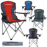 Premium Stripe Chair - 300lb Capacity & Padded Comfort