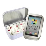 Rectangular Tin with Imprinted Square Mints
