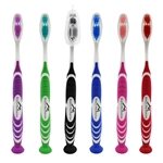 Stand Up Suction Toothbrush With Tongue Scraper - Nylon Bristle