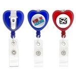 Heart- Shaped Retractable Badge Holder