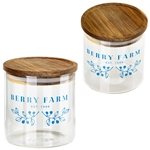 Corsica 22 oz Glass Canister with Acacia Lid - Borosilicate Glass & Airtight