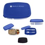 2-Section Lunch Container - Microwave Safe & BPA Free