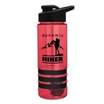 Sergeant Stripe - 24 oz Tritan™ Shaker Bottle with Drink thru Lid and Stripe Bands - BPA Free & Odor Resistant