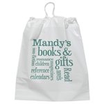 Plastic Bag w/ Cotton Drawstring 9.5 X 12 Flexo Ink