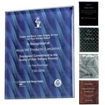 Trillinnium Award Plaque - 8 x 10 - Hand-Faceted Glass