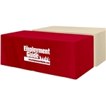 Fitted 3-Sided Table Cover - Fits 8 Foot Standard Table - Poly-Cotton & Rolled Hem