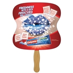 Hourglass Hand Fan Full Color (1 Side) - Paper Products