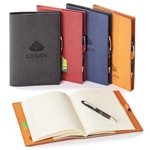 Toscano Genuine Leather Refillable Journal Notebook Combo