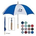 60 Arc Golf Umbrella - Aluminum Frame & Wood Grip