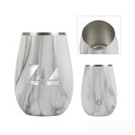Snowfox® 8 oz Vacuum Insulated Marble Finish Sauvignon Blanc Wine Glass - Double Wall & BPA Free