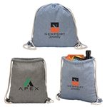 Huron Recycled Cotton Drawstring Tote - 70% Recycled & Convertible