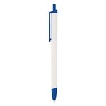 White Barrel with Blue Trim