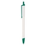 White Barrel with Green Trim