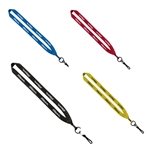 3/4 Polyester Lanyard with Metal Crimp & Swivel Snap Hook