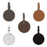 Culver Round Leather Luggage Tag