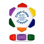 Crayo-Craze® 6 Color Crayon Wheel With White Housing - Multi-Color & Easy Grip