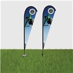 DisplaySplash 15' Single-Sided Custom Teardrop Flag - Machine Washable