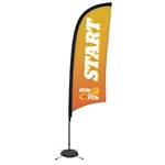 9' Premium Razor Sail Sign Kit (Single-Sided with Scissor Base) - Wind Responsive & Carbon Composite