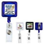 KENT VL 30 Cord Square Retractable Badge Reel and Badge Holder with Metal Slip Clip Attachment