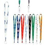 Full Color Imprint Smooth Dye-Sublimation Lanyard - 3/4 - Polyester Satin
