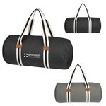 Capetown Heathered Duffel Bag - Leatherette Accents